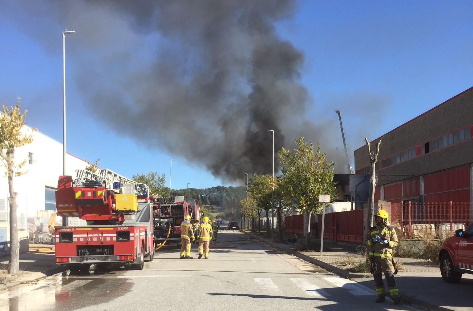 Fire in southern Catalonia factory (by Arboç local council)
